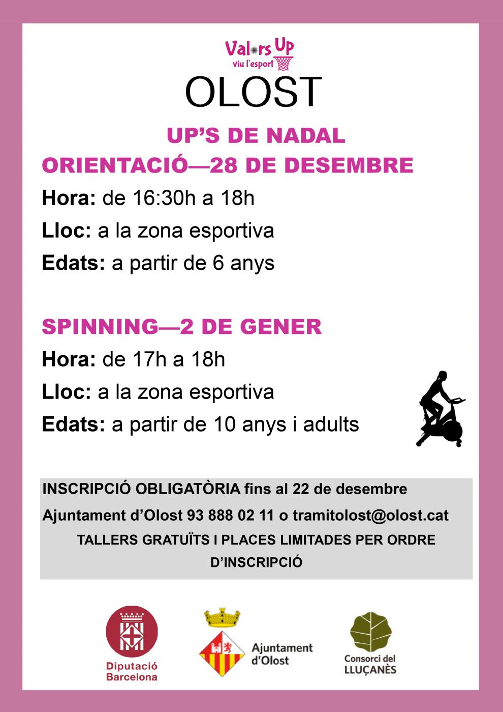 Inscripcions obertes per les UP'S de Nadal